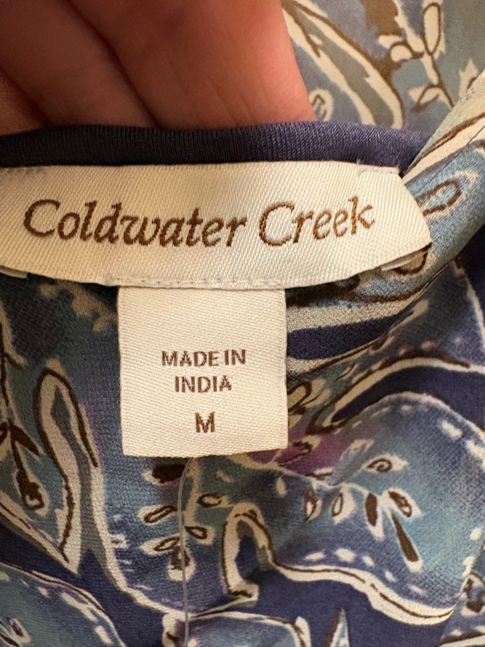 Coldwater Creek NWT Women’s Dress Size M Blue Floral Flowy Lightweight MSRP $128 - Picture 3 of 15